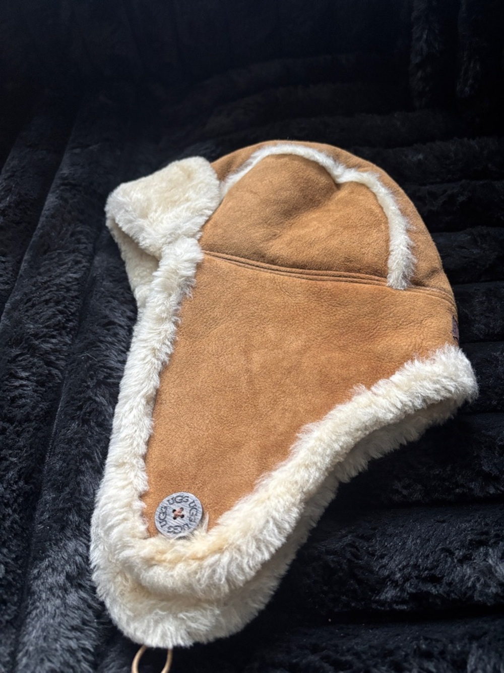 UGG Chestnut Faux-Shearling Trapper Hat